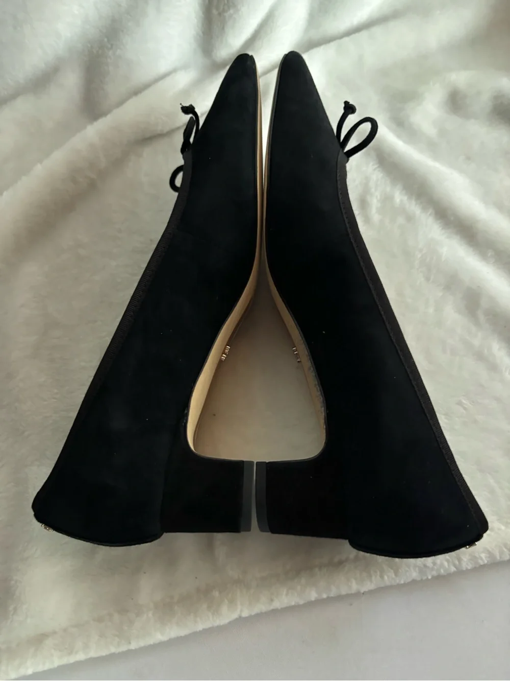 Sam Edelman Rinda Pointed Almond Toe Ballet Low Heel Pumps Black Size 10